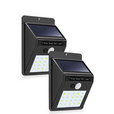 2szt Solar Power 20 LED PIR Motion Sensor Wall Light Wodoodporna zewnętrzna ścieżka Yard Garden Security Lamp