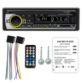 Rádio para carro JSD-520 Player MP3 USB Cartão SD AUX IN FM Bluetooth Música Lossless Display de relógio Luz de 7 cores