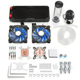 Kit de resfriamento a água para PC com radiador de 240 mm, bomba, reservatório, bloco de CPU, tubos rígidos DIY