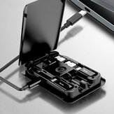БУДИ 7 в 1 беспроводное зарядное устройство кард-ридер держатель телефона телефон хранения карты Коробка адаптер Type C конвертер для Micro USB Ligh