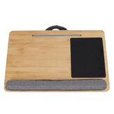 Laptop-Schreibtisch verstellbar mit Tablet-Halterung. Tragbarer Holzbett-Tisch Notebook-Schreibtisch.