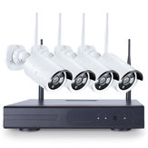4 τεμάχια 4CH CCTV ασύρματου 960P NVR DVR 1.3MP IR Εξωτερική P2P Wifi IP κάμερα ασφαλείας βίντεο επιτήρησης