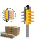 1pc 6.35mm 12.7mm 1/2inch 1/4 Inch Shank Rail Reversible Finger Joint Glue Frezer do obróbki drewna Cone Tenon Woodwork Cutter Power Tools Wood Router Cutter