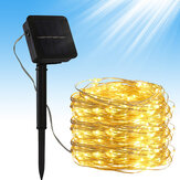 Zonne String Licht 300 LED 8 Modi Koperdraadverlichting Zonne-aangedreven Feeënlichten