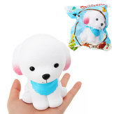 Chameleon Puppy Squishy With Blue Scarf 9cm Slow Rising With Packaging Collection Gift Soft Toy