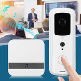 Campainha de vídeo inteligente WiFi HD 1080P com câmera IR interfone visual ângulo amplo de 166° Kit de segurança residencial Controle pelo APP