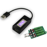 USB-Tester DC Voltmeter Amperemeter Spannung Strom Meter Kapazitätsmonitor QC2.0 Schnellladegerät Detektor + USB-Entlade-lastwiderstand