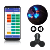 MATEMINCO Intelligent LED APP Controle Dedo Gyro Rotação Compacta EDC Hand Spinner