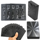 Carte da poker in plastica opaca nera Giocattoli in PET impermeabili impermeabili