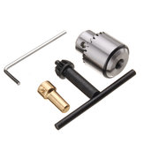 0.3-4mm Micro Motor Drill Chuck Clamp With Key and 1/8 Inch Shaft Connecting Rod