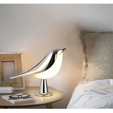 Lámpara de mesa LED de noche creativa con interruptor táctil 3 colores de luz ajustables luces de pájaros de madera atenuación del brillo lámpara de lectura de cabecera que decoran el hogar