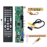 V56 Universale Scheda Driver per LCD Telecomando TV con Interfaccia PC / VGA / HDMI / USB + Scheda con 7 Tasti + Invertitore di Retroilluminazione + Cavo LVDS 1 CH 6 Bit 30 Poli