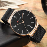 CURREN 8257 Ultra Thin Casual Design Quartz Watch Date Display Stainless Steel Men Watch