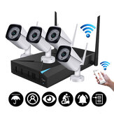 Sistema de seguridad doméstica al aire libre con cámara CCTV IR de seguridad doméstica inalámbrica de 1080P Wi-Fi 4CH HDMI NVR