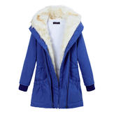 Women Winter Thicken Outerwear Parka Fur Hooded Coat Long Jacket