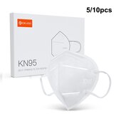 DIGOO DG-KN95 5 / 10PCS KN95 4 Camadas de Rosto Máscara Anti Gotas Poeira Carro Exaustão Dobrável Respirável Proteção Máscara Respirador de Filtro
