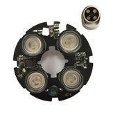 4 szt. Diody LED 850nm Oświetlenie podczerwieni 75 Kamery kulowe Kamera hemisferyczna Tablica Iluminatora podczerwieni