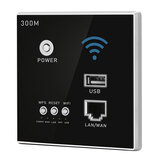 300M Draadloze WIFI Wand Ingebedde Router WiFi Repeater Extender USB Oplaadstopcontact voor Thuisgebruik