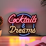 AC110-240V Neon Light Sign Cocktail Dream Real Glass Tube Bar Pub Display Light for Club Accessary