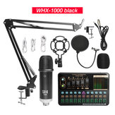 WXH1000 Microphone  V10XPRO Professional Sound Card Recording Condenser Microphone kit with Shock Mount