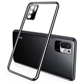 Bakeey for POCO M3 Pro 5G NFC Global Version/ Xiaomi Redmi Note 10 5G Case 2 in 1 Plating with Lens Protector Ultra-Thin Anti-Fingerprint Shockproof Transparent Soft TPU Protective Case Non-Original