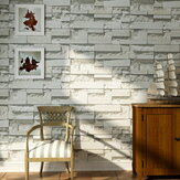 Adesivo de papel de parede não tecido texturizado em padrão 3D para decoração de casa