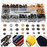40/100 Set Niete Bastelverschlüsse Knöpfe Kupfer Pressenieten Silber Bronze Nieten mit Werkzeugen