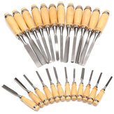 Set di 12 scalpelli per intaglio del legno per lavori di falegnameria professionale