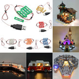 レゴMOCおもちゃ用のユニバーサルDIY LEDライトブリックキットUSBポートブロックアクセサリーの装飾