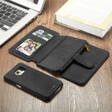 BlitzWolf® Guardian PU Кожаный магнитный съемный бумажник с застежкой-молнией Чехол для Samsung Galaxy S7