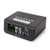 Digoo DG-FR100 SmartSet vezeték nélküli digitális ébresztőóra időjárás-előrejelzéssel, alvási funkcióval és FM-rádióval