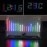 DIY FFT1625 Digitale Klok Muziek Spectrum Elektronische Kit Met Temperatuur Display Met Behuizing