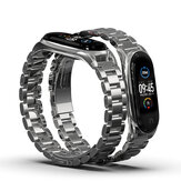 MIJOBS Plus Metal Stainless Steel Strap Replacement Watch Strap Wrist Bracelet for Xiaomi Mi Band 6/5/4/3