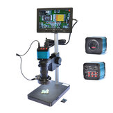 HAYEAR 14MP USB Digitalkamera für Industriemikroskope mit 100-fachem C-Mount-Objektiv, 4GB TF-Karte und 7-Zoll-LCD-Monitor