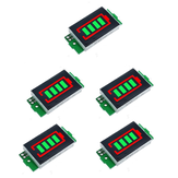 Modulo indicatore di capacità della batteria al litio 3.7V 1S-8S singolo 5Pcs Display verde da 4.2V Tester della batteria del veicolo elettrico Li-ion