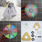 Geekcreit® DIY Spinner de Mano de Triángulo de Rotación Redonda LED POV SMD Kit de Aprendizaje