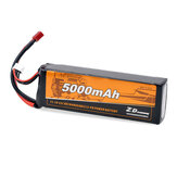 Batería de Lipo de 11.1V 5000mAh 35C 3S con conector T para vehículos de RC modelos de coches 9116 9020 9021 08426 08427 1/8 1/10 de ZD Racing