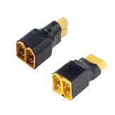 Adaptador de conector masculino RJX Parallel Serial 1 XT-60 para 2 conectores fêmeas para bateria Lipo