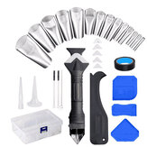 32Pcs Caulking Nozzle Silicone Remover Caulk Finisher Sealant Smooth Scraper Grout Kit Tools Plastic Hand Tools Set Accessories