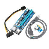Madenci Madencilik BTC Özel Adaptör için PCI Express PCI-E 1X'ten 16X Riser Kartı 6 Pin PCIE USB3.0 SATA Genişletme Kablosu