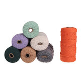 Hilo de macramé de 3 mm x 100 m, cordón de algodón, cordón natural para tejidos, decoración, cesta colgante de macramé, macramé de pared, cordón decorativo colgante, macramé