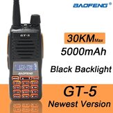 Baofeng GT-5 10W Walkie Talkie Two Way Ham Radio Flash Light Dual PTT HF Transceiver 30KM Long Range Portable Radios Upgrade