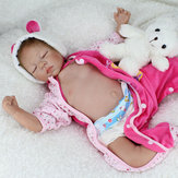 22 '' Artesanía Cute Realistic Reborn Newborn Baby Happy Boy Dolls Silicona Juguetes
