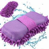 Pano de limpeza de esponja de microfibra quente Chenille Anthozoan macio para lavar luvas de tecido