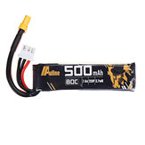 2PCS Auline 7.4V 500mAh 80C 2S XT30 Plug Lipo-batterij voor Toothpick Whoop