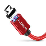 FLOVEME 3A LED磁気Micro USB高速充電データケーブル1M Samsung S7 S6 Note 5用