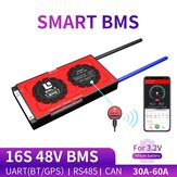DALY BMS 16S 48V 30A 40A 60A 3.2V 18650 Bluetooth 485 к USB Устройство NTC UART Программное обеспечение Вместе Лев LiFePO4 Аккумулятор BMS
