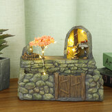 Cabin Pot Light Garden Fairy Small House Succulent Green Plant Planter Herb Flower Basket Bonsai Pot Home Decor