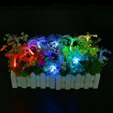 Battery Powered 2.5M 10 LED Fiber Fairy String Light For Wedding Party Christmas Decoration