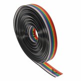5 метров / лот 10-контактный 10-контактный плоский цвет с радужной лентой Радужный кабель Провод Шаг 1,27 мм